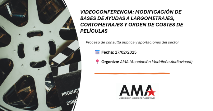 Videoconferencia modificaci�n Bases ayudas y Orden de costes de pel�culas